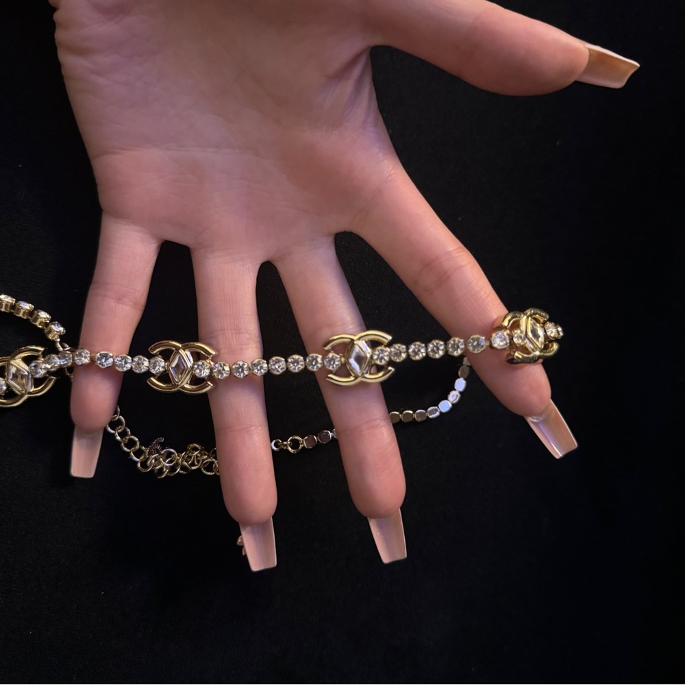 Chanel studded choker